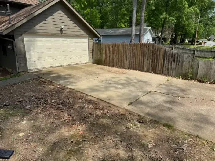 There is a carport in the backyard after demolition