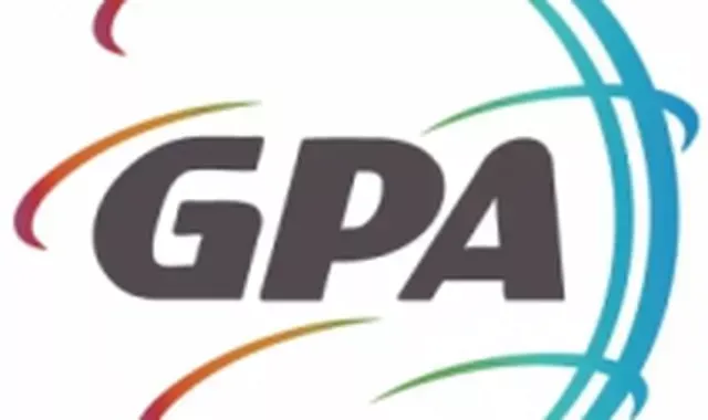 A colorful logo for gpa with a white background