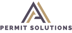 Logo for Permit Solutions featuring a stylized letter 