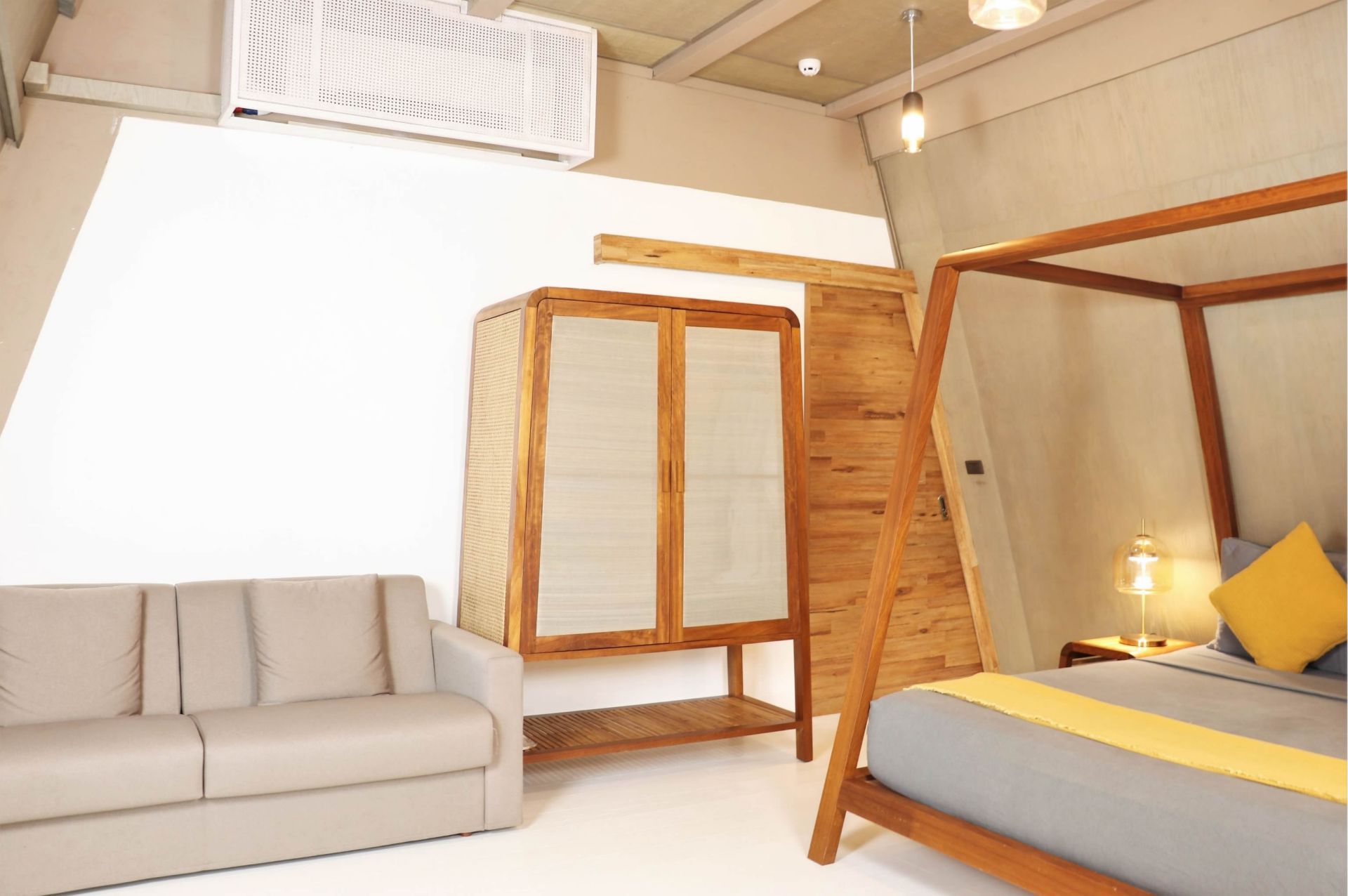 Hotel Room Sofa, Bed, Wardrobe of Asmara Urban Resort & Lifestyle Village Cebu