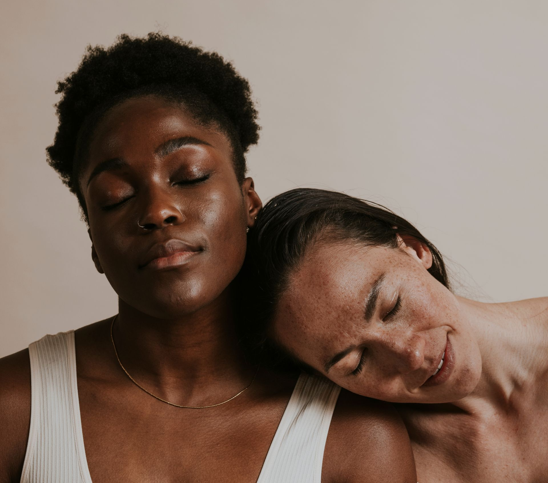 A woman is getting a botox injection in her face.