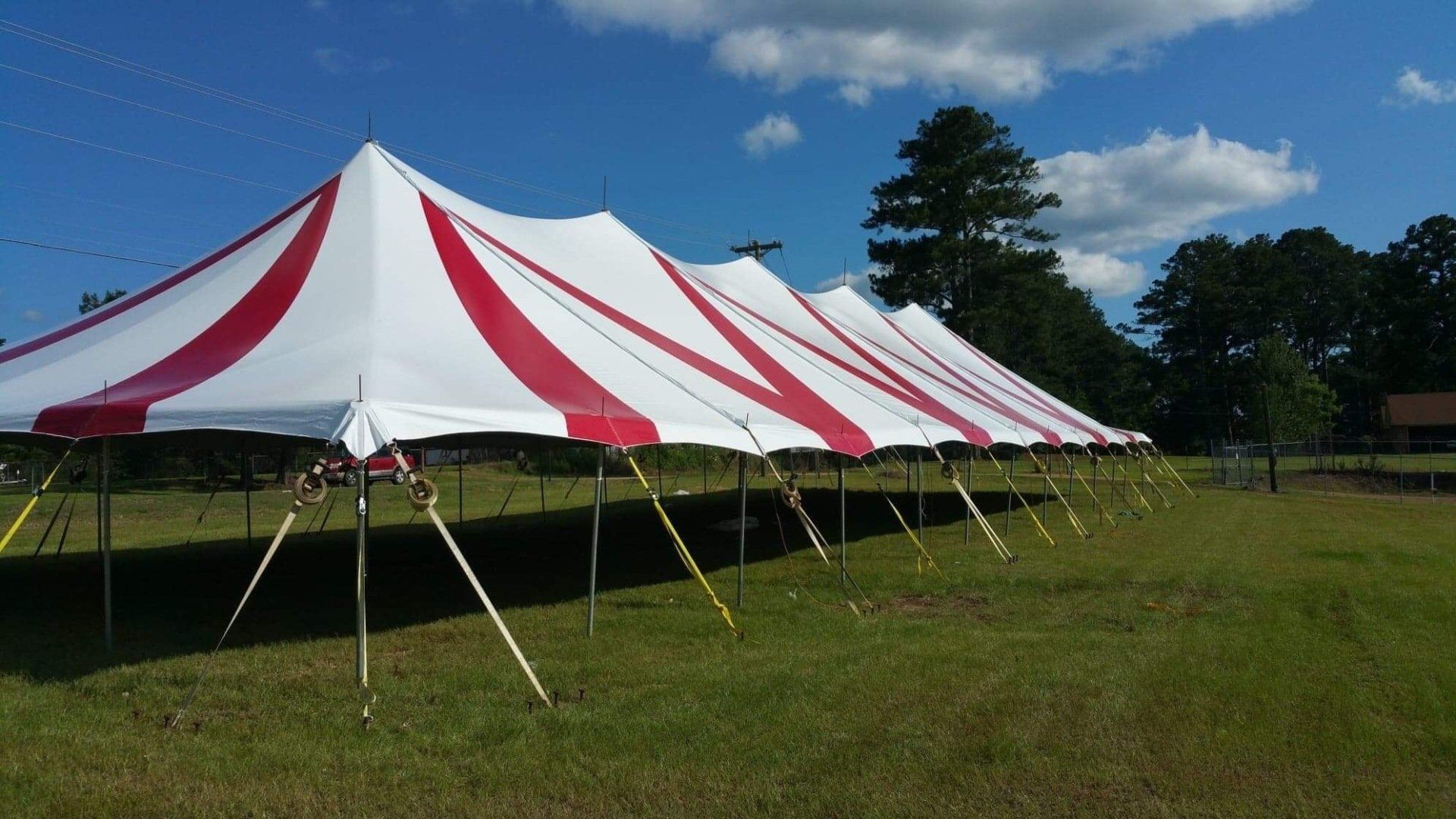 Large Red And White Tent — Jackson, MS — All Seasons Events