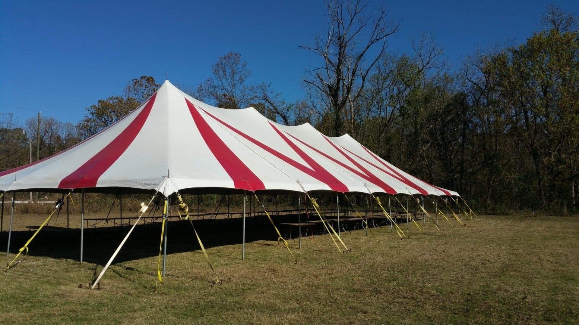 Red And White Tent Set Up — Jackson, MS — All Seasons Events