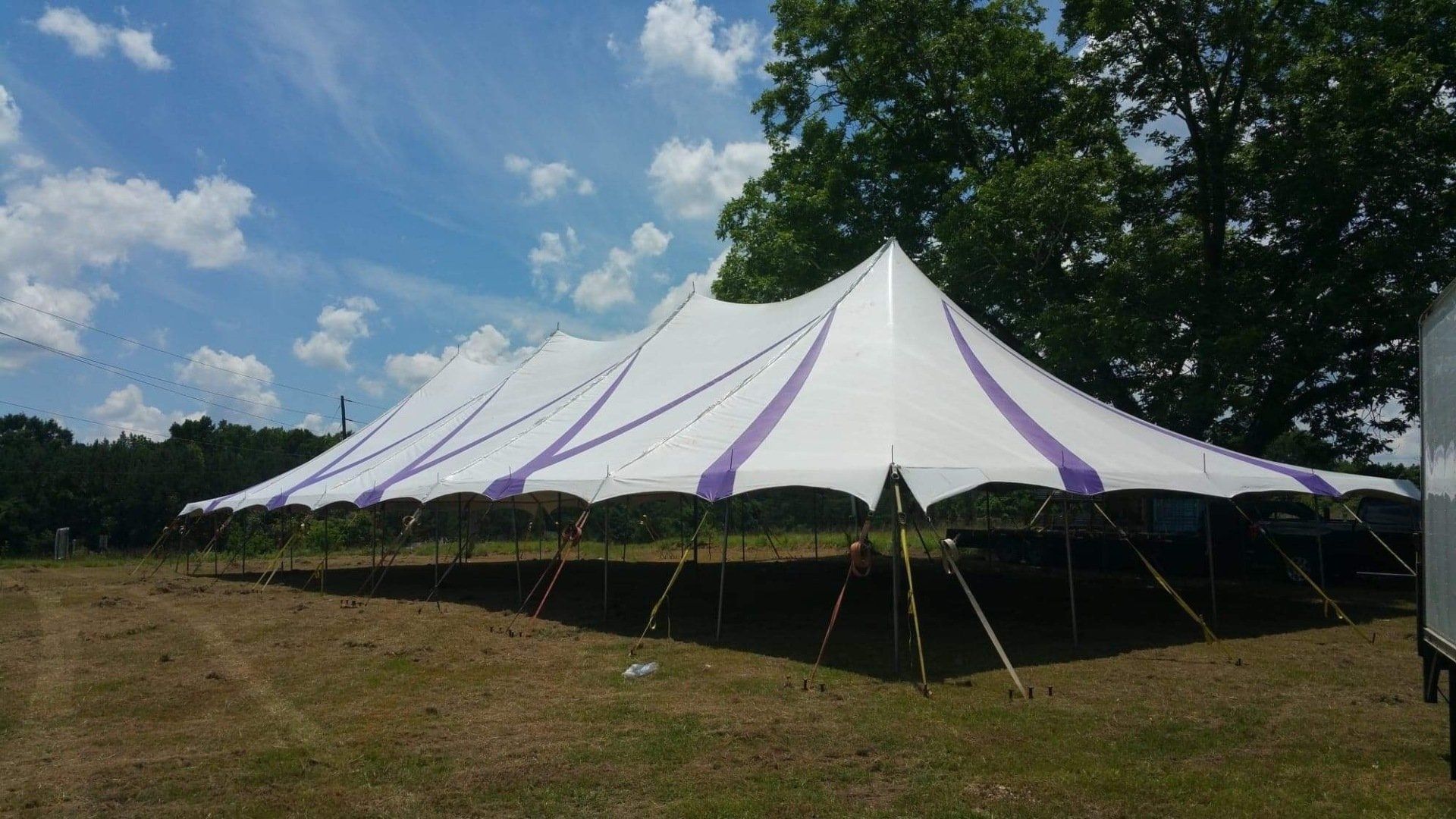 White And Violet Tent — Jackson, MS — All Seasons Events