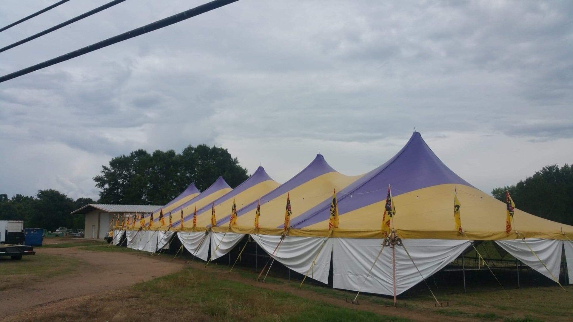 Purple And Yellow Tent — Jackson, MS — All Seasons Events