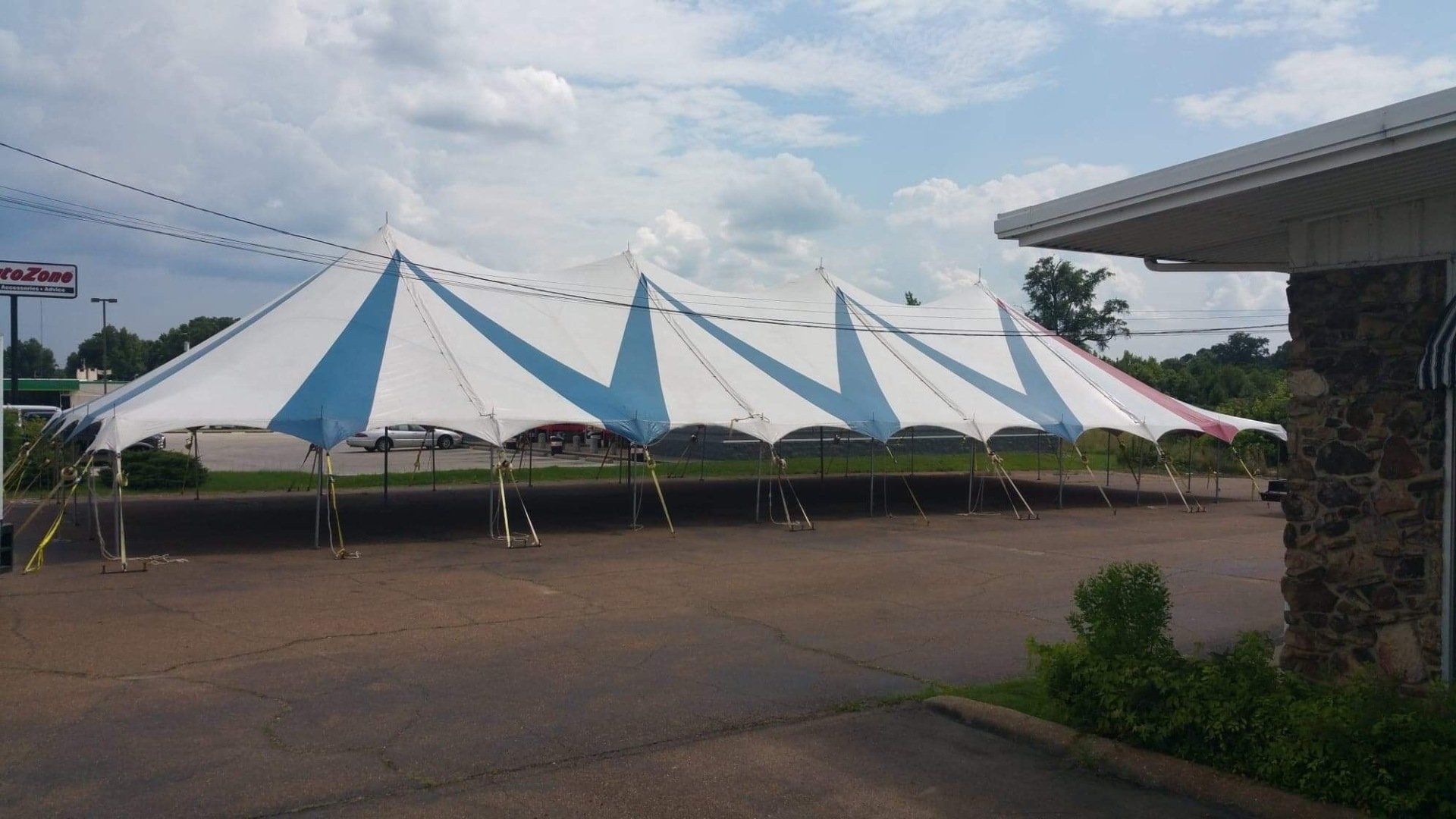 Blue And White Tent For Event — Jackson, MS — All Seasons Events