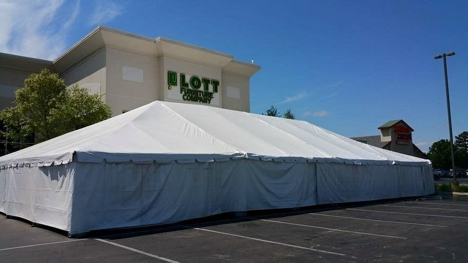Back Of Tent In Commercial Space — Jackson, MS — All Seasons Events