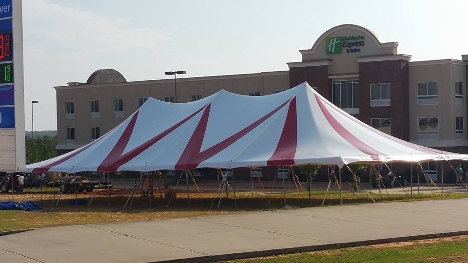 Tent In Front Of Commercial Building — Jackson, MS — All Seasons Events