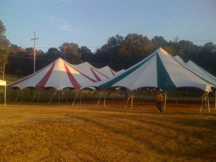 Green And White With Red And White Tents — Jackson, MS — All Seasons Events