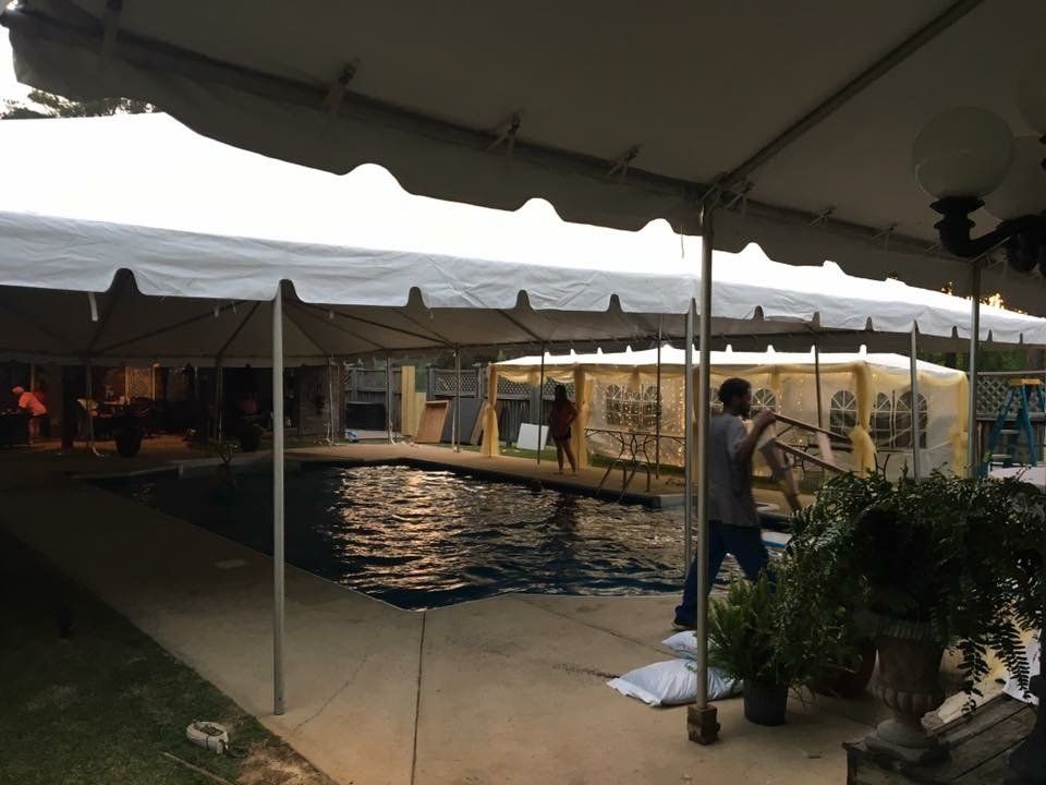 Setting Up Event In Pool Area — Jackson, MS — All Seasons Events