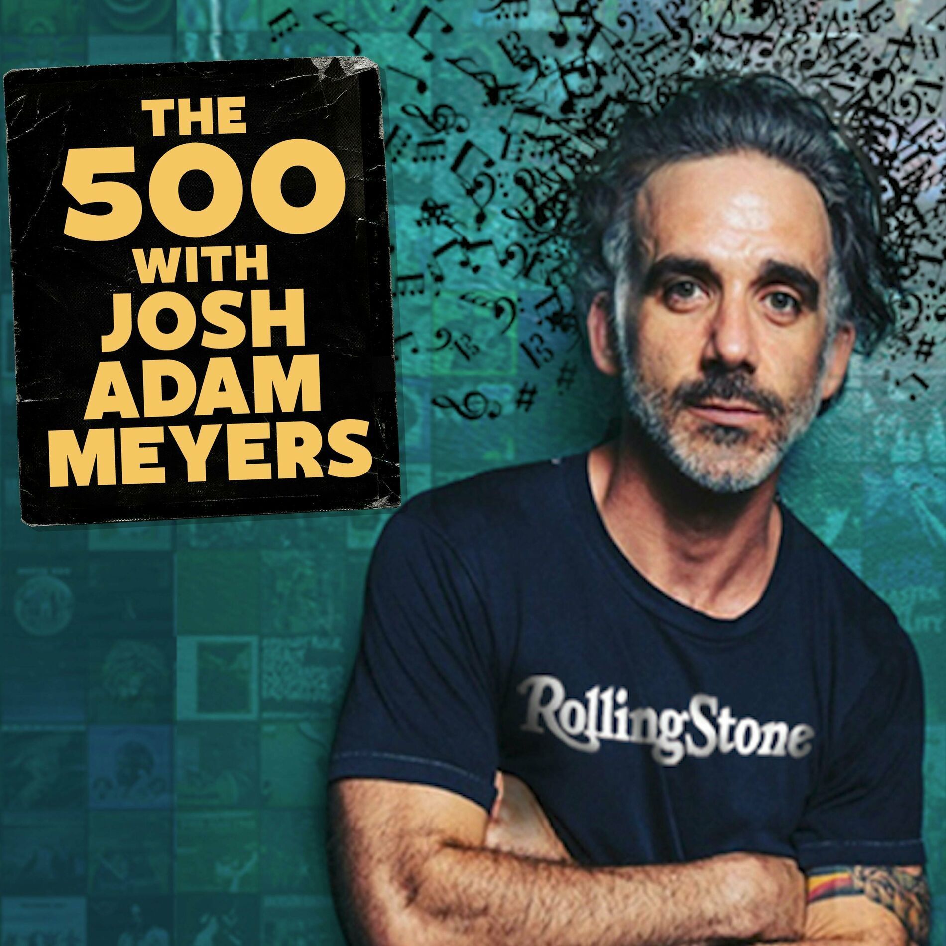 A man wearing a rolling stone shirt is on the cover of the 500 with josh adam meyers