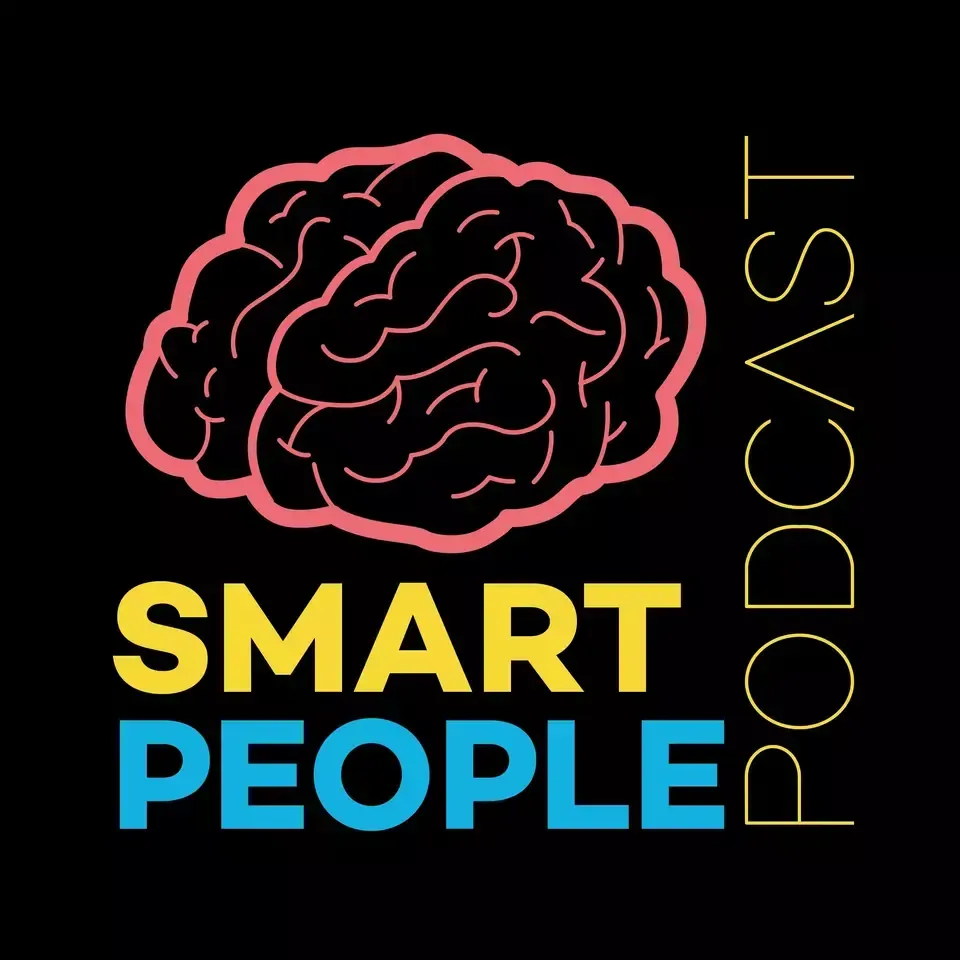 A logo for a podcast called smart people