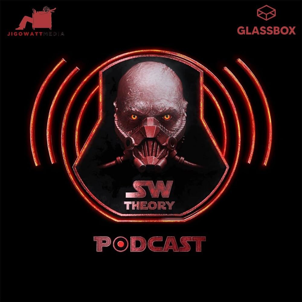 A logo for a podcast called sw theory