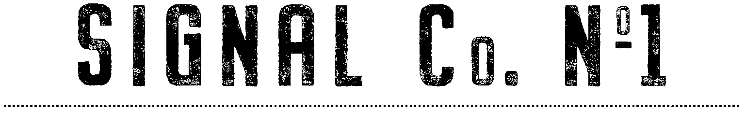 A black and white logo for signal co. n.1