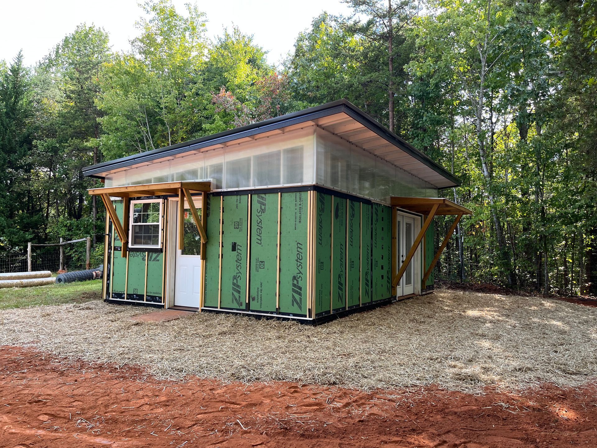 Final Grading and loose straw around new shed building — Union Mills, NC — CRG Enterprises LLC