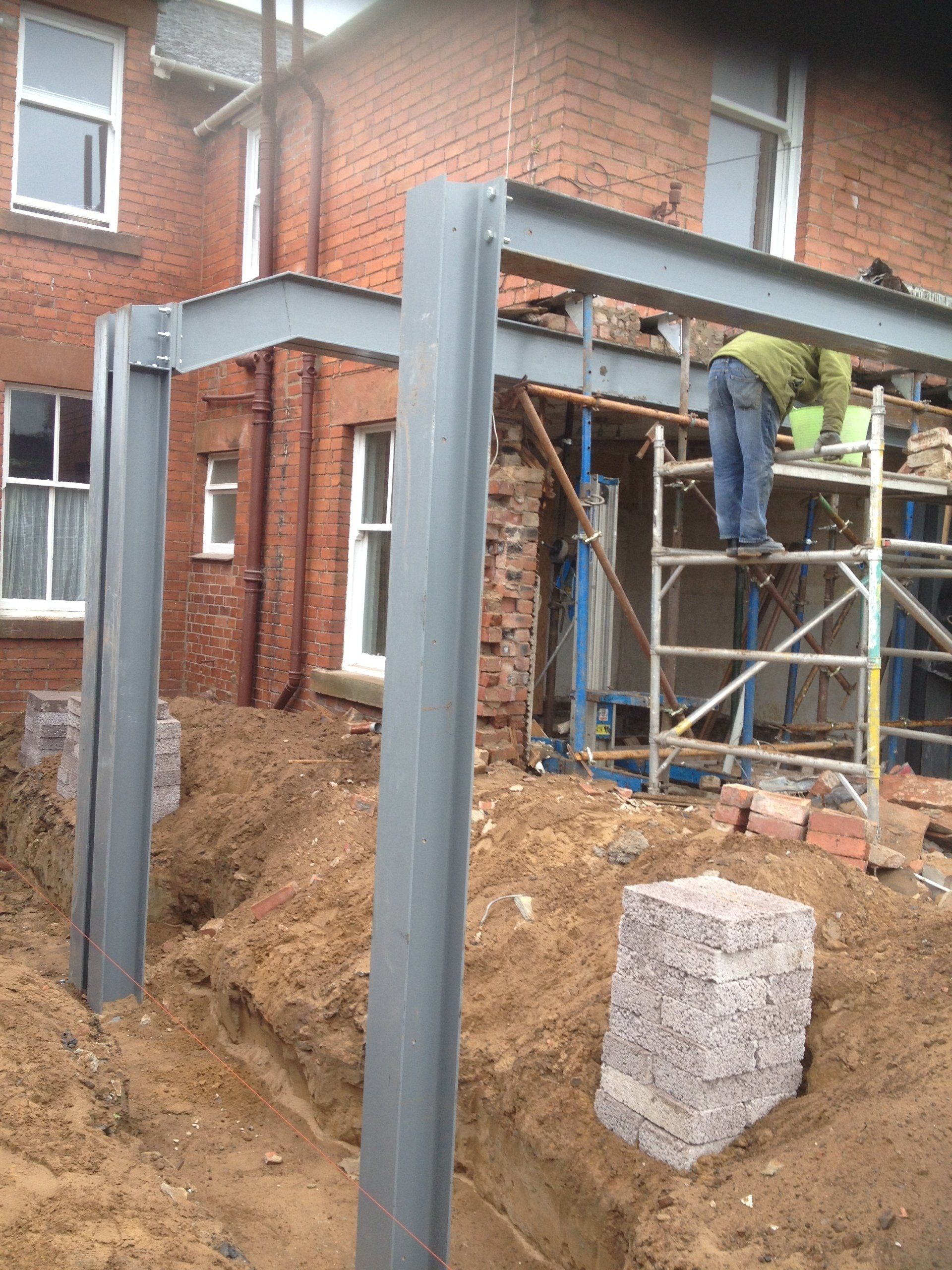 house extension in progress