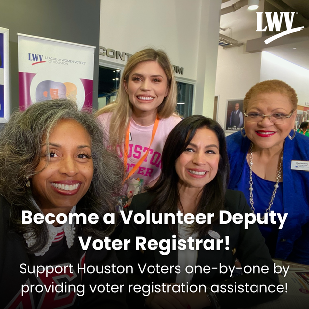 4 women who are Voter Registrars VDVR in Harris County, Houston