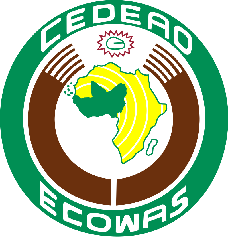A green and brown logo for cedeao ecowas