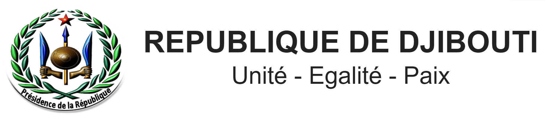 A logo for republice de djibouti is shown on a white background