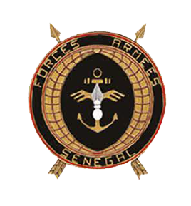 A logo for forces armees senegal with an anchor in the center