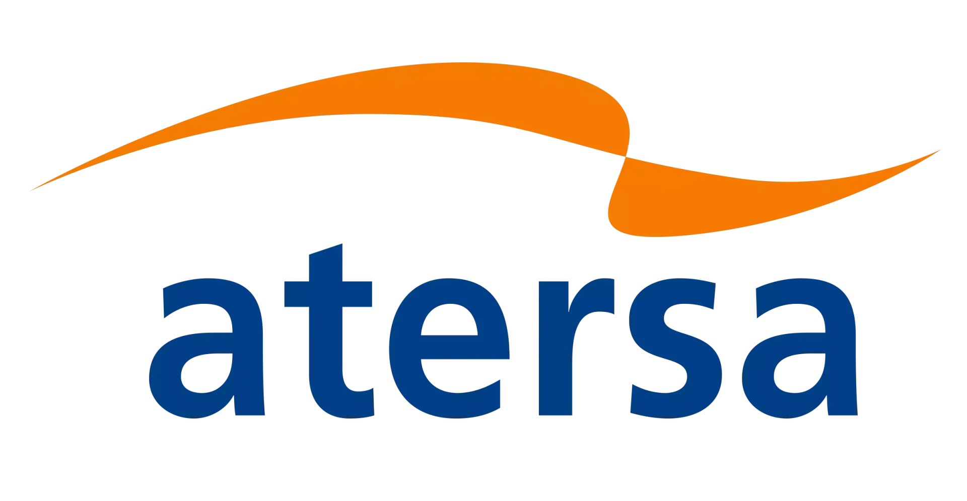 A blue and orange logo for a company called atersa