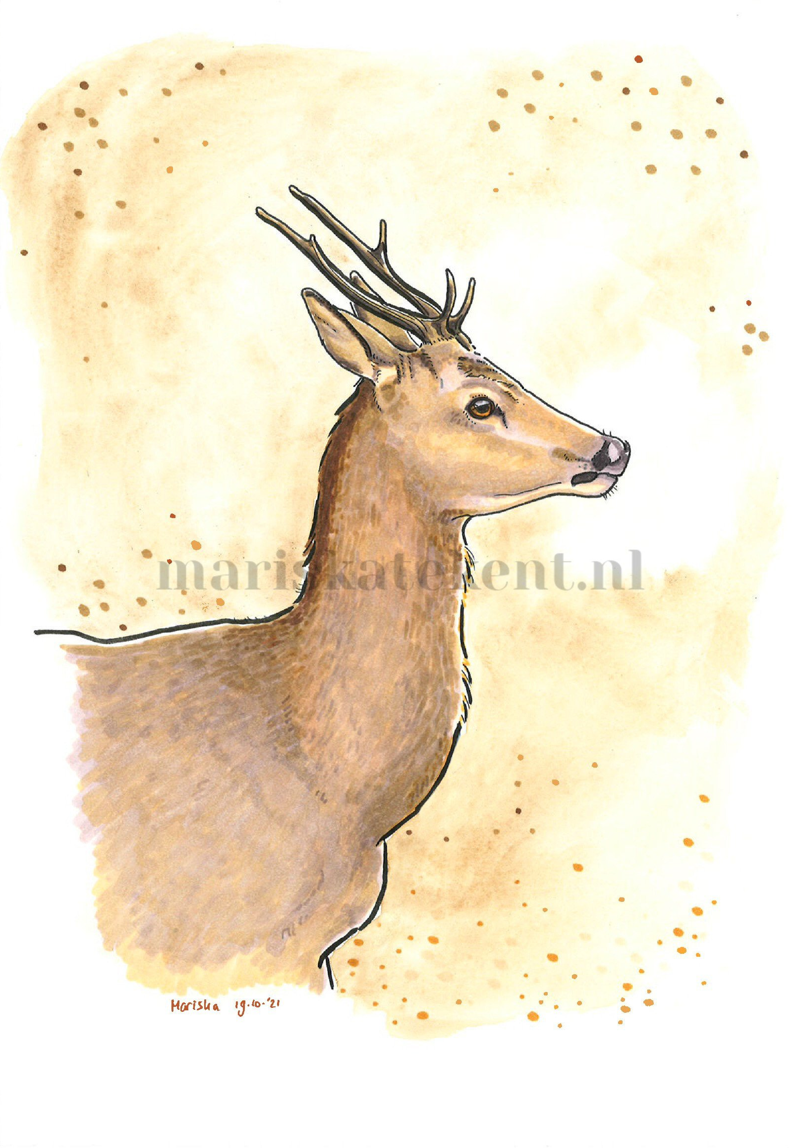 Mariska tekent tekening ree