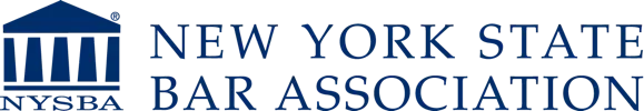 The logo for the new york state bar association