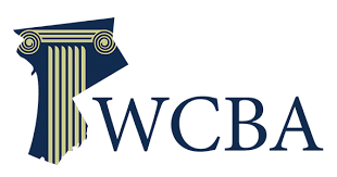 A logo for a law firm called wcba
