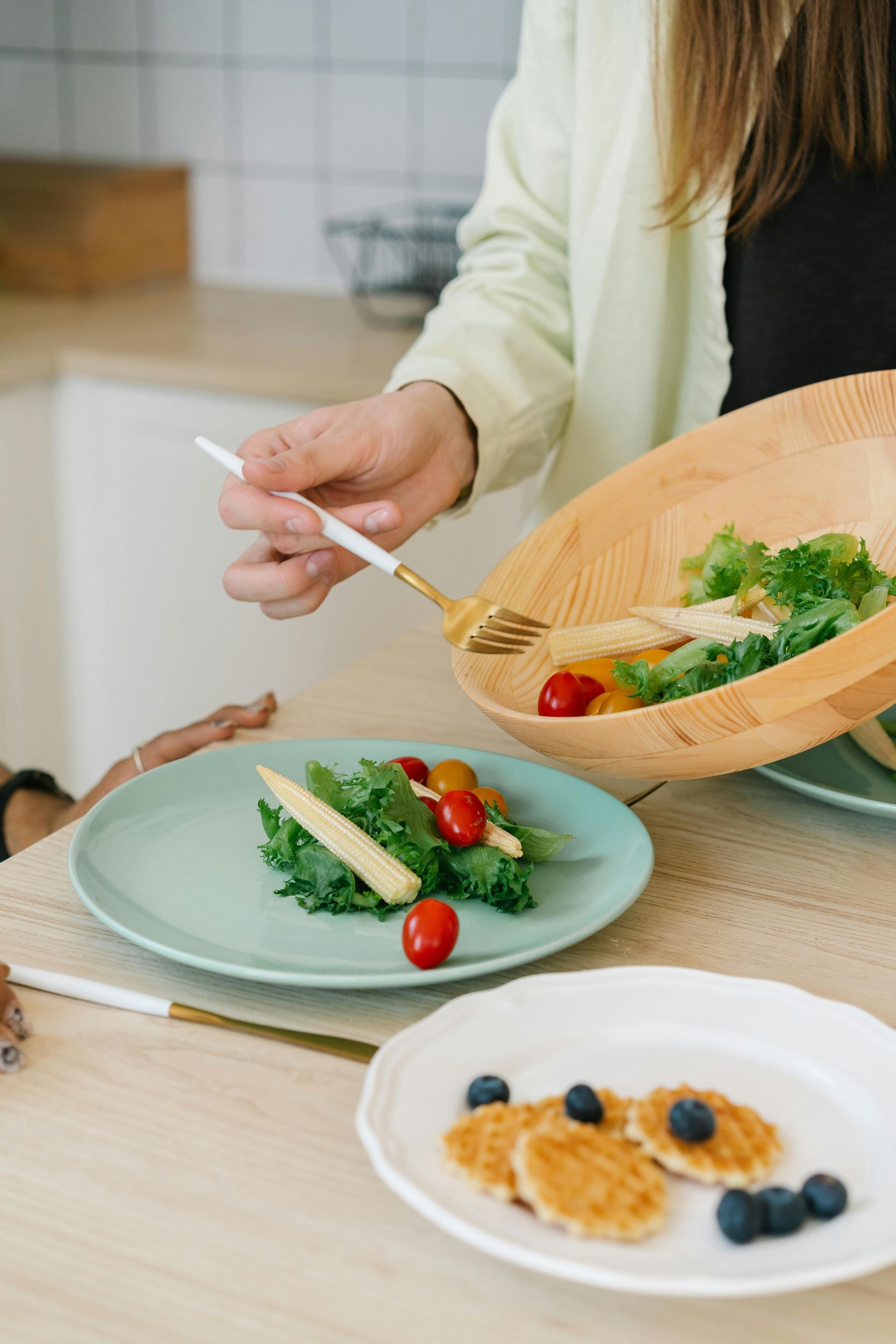 A person preparing a healthy and nutritious meal