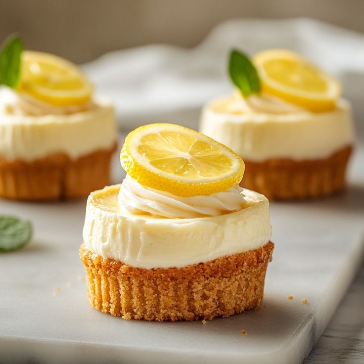 Mini Lemon Cheesecakes