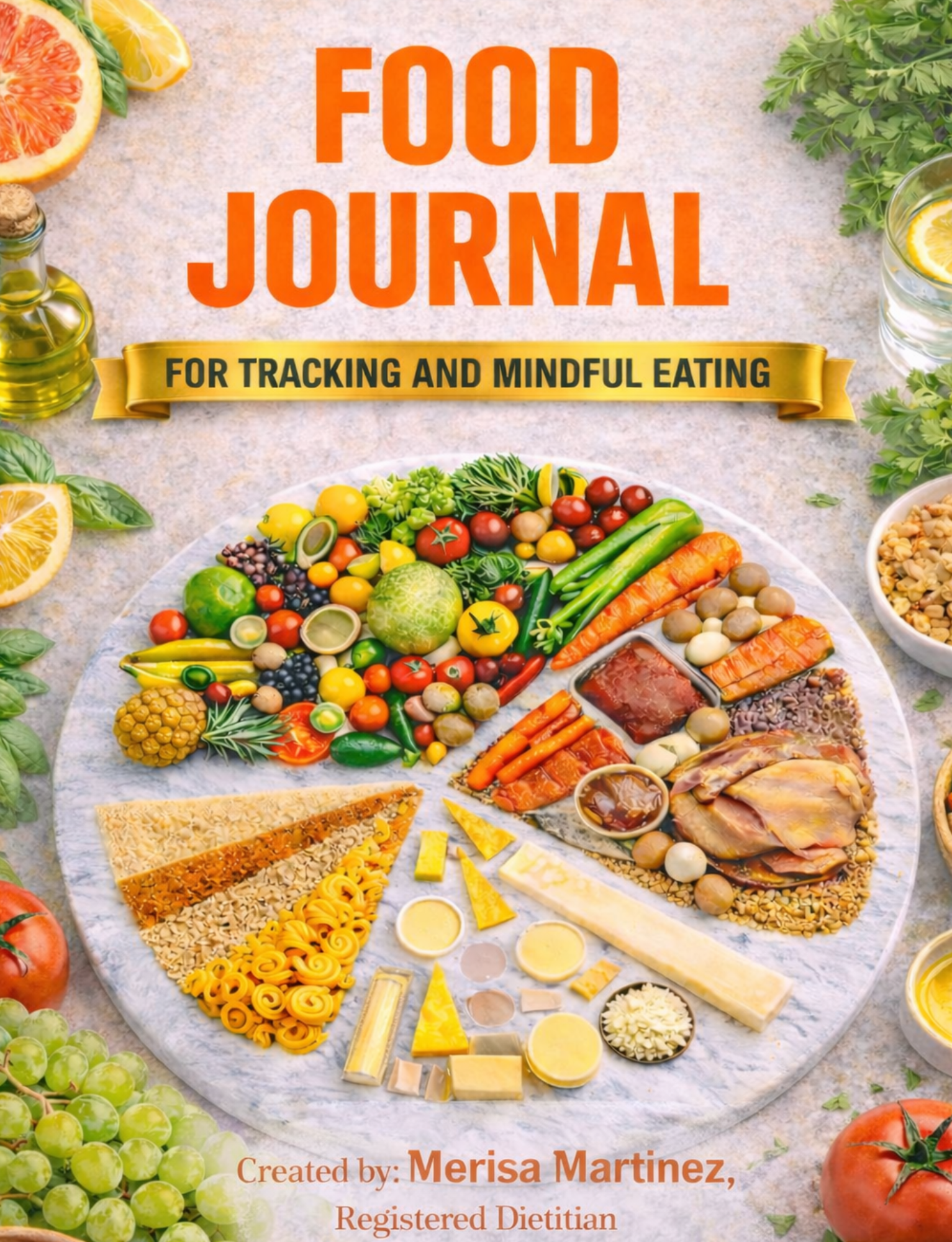 Take control of your eating habits with the Food Journal: For Tracking and Mindful Eating — a powerful tool rooted in the MyPlate method and designed by a registered dietitian.
This journal makes it easy to build balanced meals and snacks without obsession or overwhelm. Each daily page provides a MyPlate visual guide so you can see how your food choices align with balanced eating. Whether you’re aiming to eat more protein, drink more water, or simply become more intentional, this journal supports your goals.
Based on the USDA MyPlate method
Tips on sneaking in protein & fiber
Easy water tracking guide
Snack ideas and macro education
90 days of food + hydration logs
Dietitian-approved and client-tested
Perfect for anyone ready to build awareness, not restriction. Simple, practical, and flexible — this food journal will help you stay consistent with your goals while learning more about how food supports your energy, mood, and well-being.