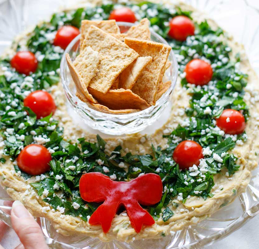 Hummus Wreath Recipe