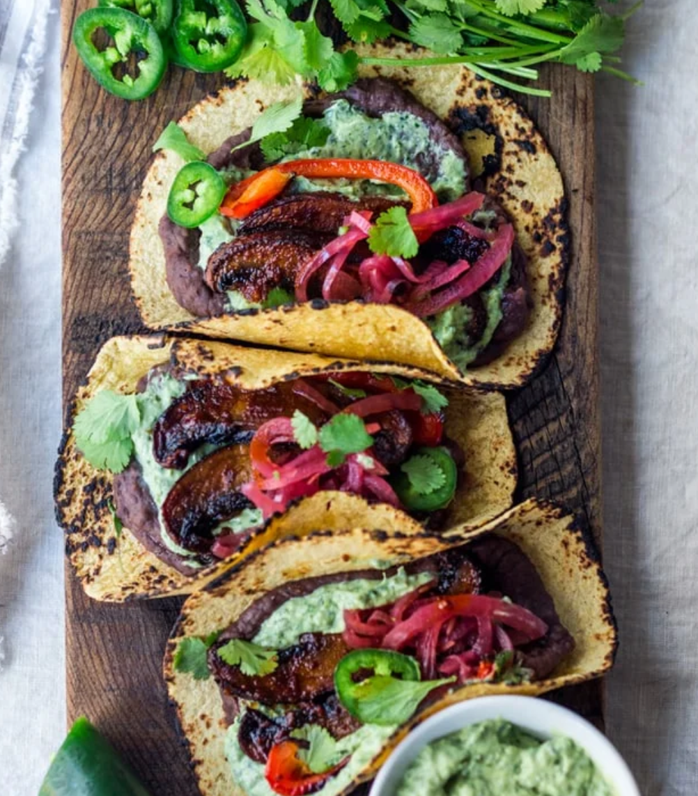 vegetarian tacos and wraps 