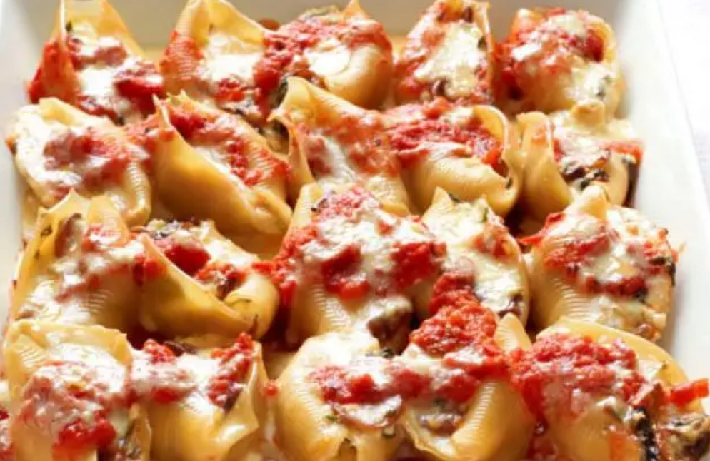 mushroom spinach stuffed shells recipe