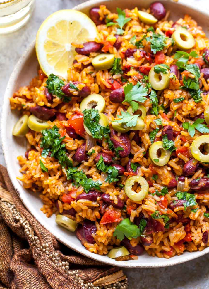 Spanish rice and beans recipe