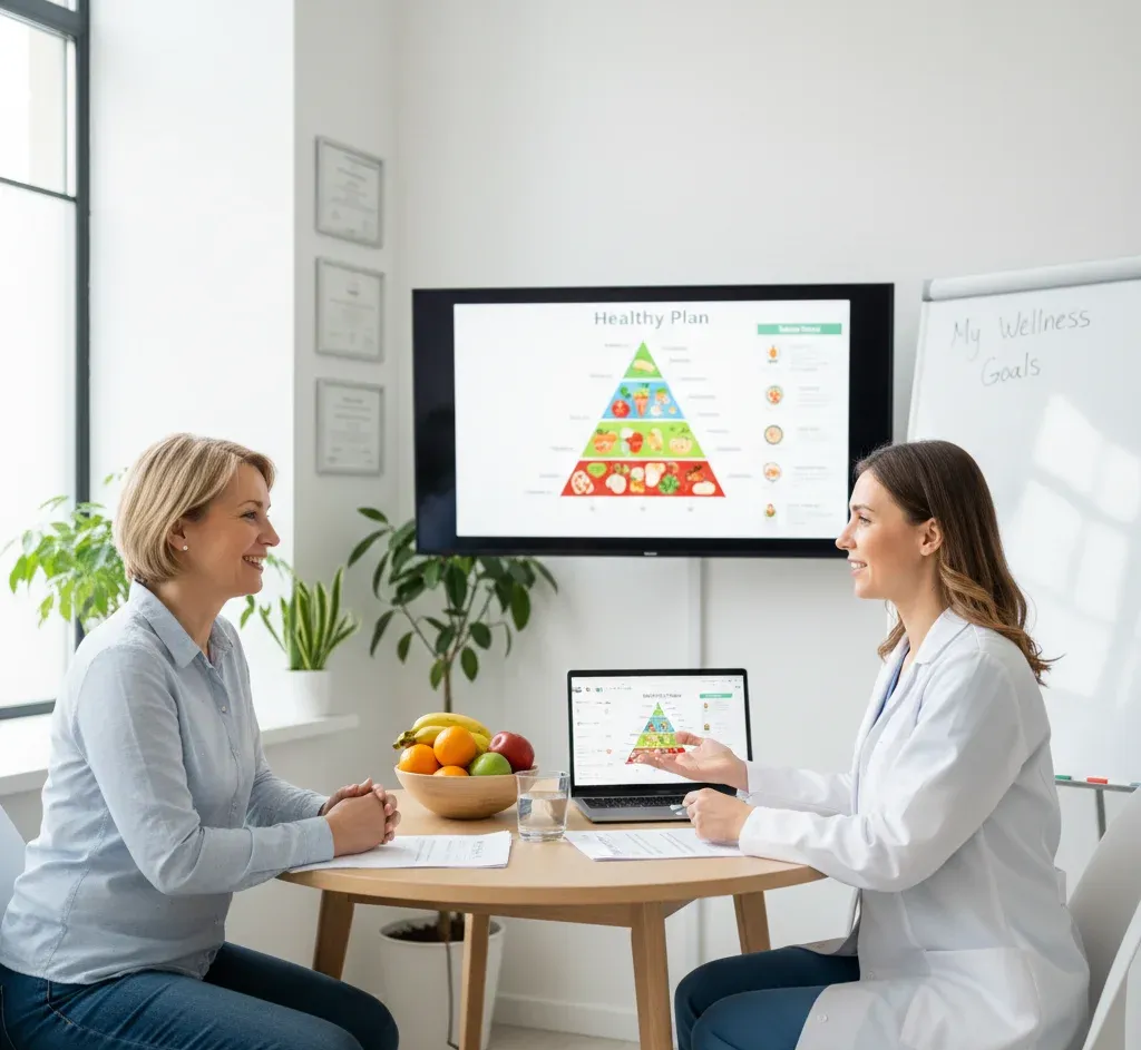 a woman having a nutrition counseling