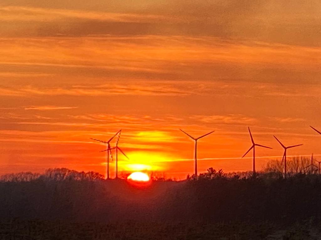 Sonnenuntergang aus Sicht Mühlenberg in Bliedersdorf
