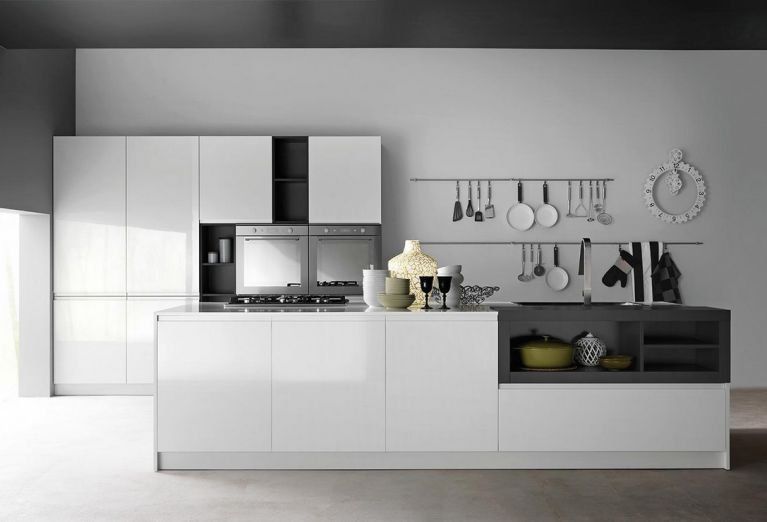 cucina moderna laccata bianca