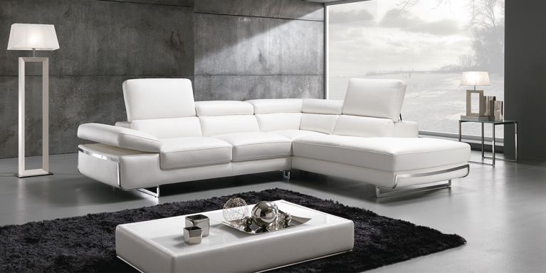 divano angolare bianco