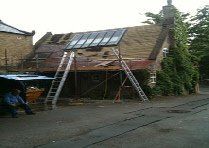Slate roof before