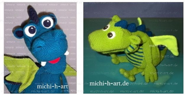 Handpuppen großer und kleiner Drachen von michi-h-art