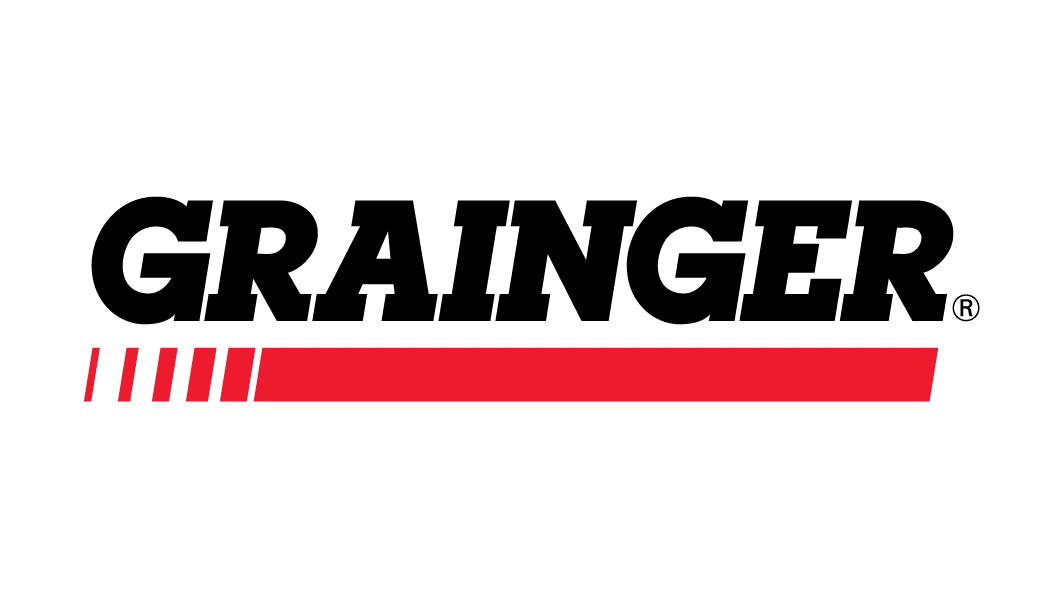 A black and red logo for a company called grainger.