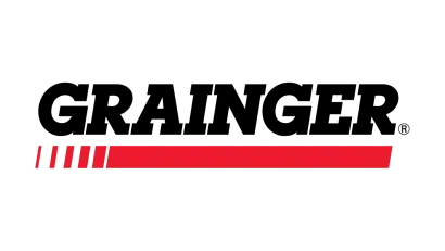 A black and red logo for a company called grainger.