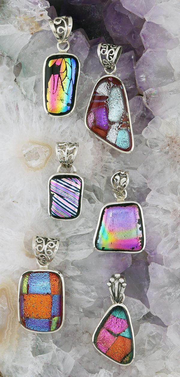 Sterling Silver Dichroic Glass Pendants (Updated April 2026)