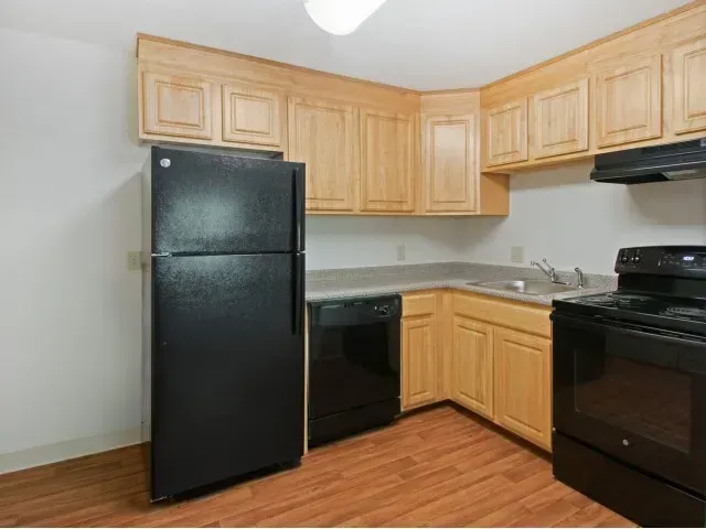 Kitchen at Pine Brook Place Apartments.