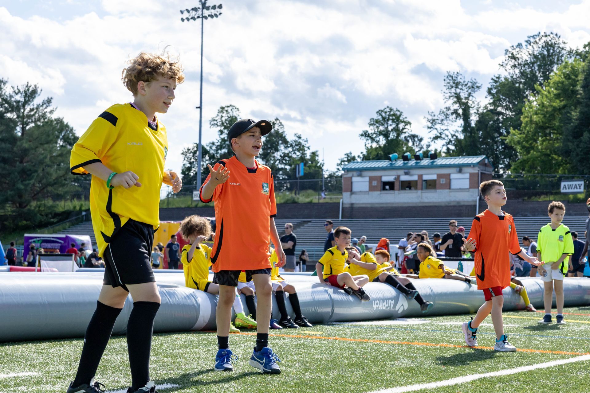 MSI travel players huddling before a game.