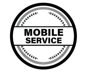 A black and white logo for mobile service