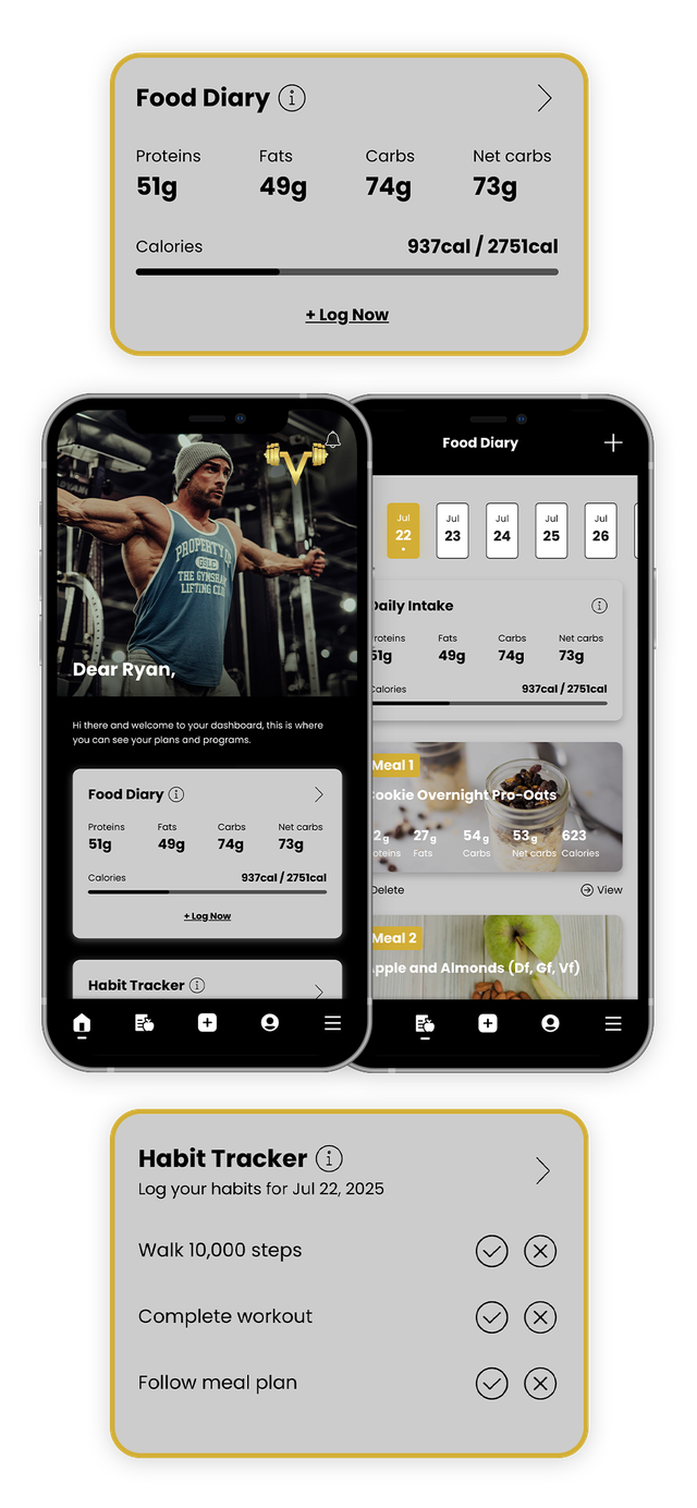 A man is lifting weights in a gym on a cell phone.