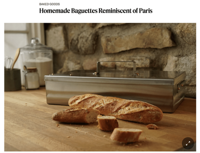 Box HomeMadeBread : plaque 2 baguettes moule à pain 35 cm