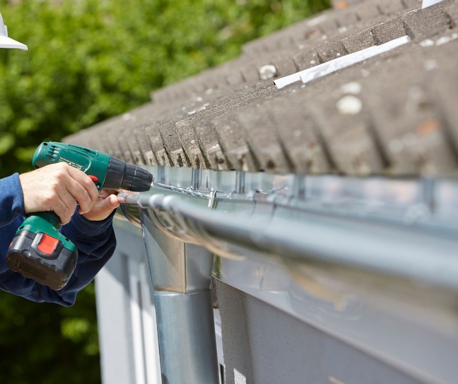 Professional roofing gutter installation